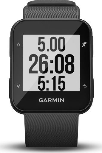 Garmin Forerunner 30 41mm Αδιάβροχο Smartwatch με Παλμογράφο (Slate Grey)