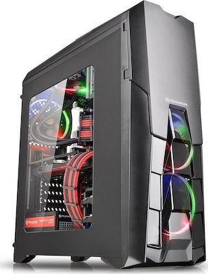 Thermaltake Versa N25 Jocuri Turnul Midi Cutie de calculator cu fereastră laterală Negru
