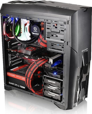 Thermaltake Versa N25 Jocuri Turnul Midi Cutie de calculator cu fereastră laterală Negru