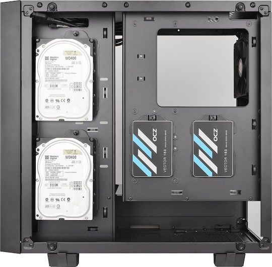 Thermaltake Core G21 Tempered Glass Edition Midi Tower Компютърна кутия със страничен прозорец Черен