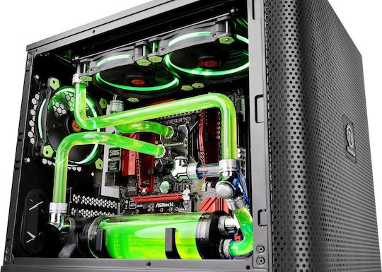 Thermaltake Core V21 Cube Κουτί Υπολογιστή με Πλαϊνό Παράθυρο Μαύρο