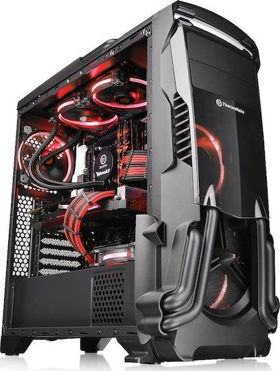 Thermaltake Versa N24 Midi-Turm Computergehäuse mit Seitenfenster Schwarz