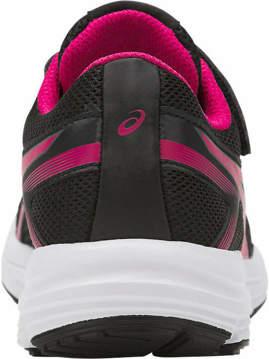 Gel-Zaraca 5 GS Kids Sports Shoes Running with Hoop & Loop Closure Black