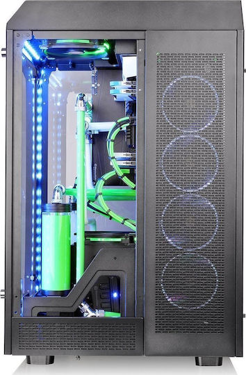 Thermaltake The Tower 900 Геймърско Пълна Кула Компютърна Кутия със Страничен Прозорец Черна