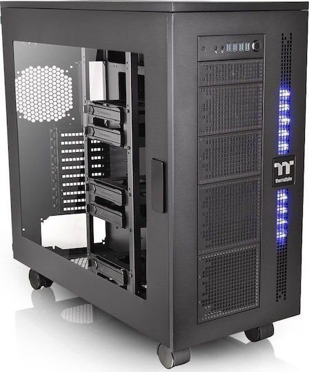 Thermaltake Core W100 Gaming Ultra Tower Κουτί Υπολογιστή με Πλαϊνό Παράθυρο Μαύρο