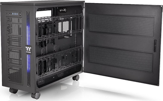 Thermaltake Core W100 Gaming Ultra Tower Κουτί Υπολογιστή με Πλαϊνό Παράθυρο Μαύρο