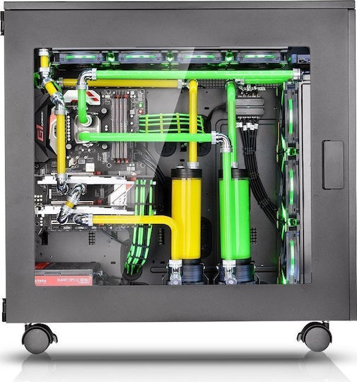 Thermaltake Core W100 Gaming Ultra Tower Κουτί Υπολογιστή με Πλαϊνό Παράθυρο Μαύρο