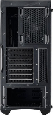 CoolerMaster MasterBox Lite 5 Midi Tower Κουτί Υπολογιστή με Πλαϊνό Παράθυρο Μαύρο
