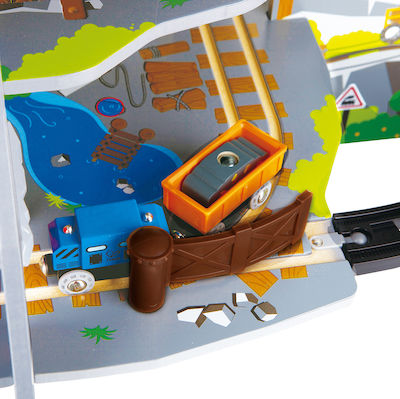 Hape Mighty Mountain Mine Set mit Zug aus Holz für 3++ Jahre