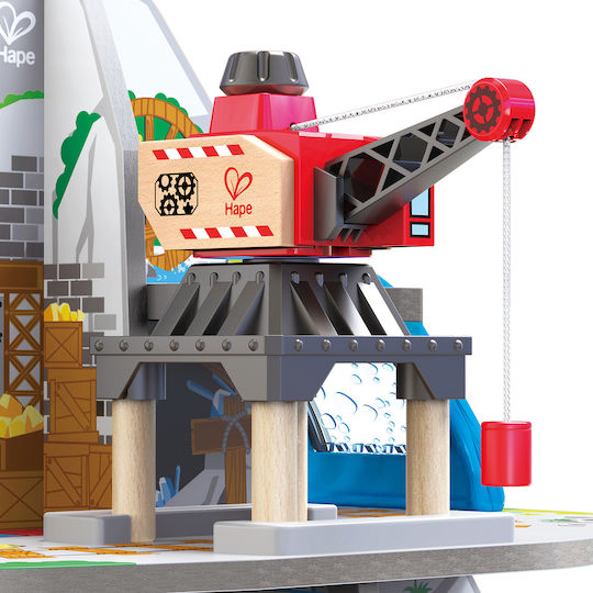 Hape Mighty Mountain Mine Set with Train made of Wood for 3+ years+ Years