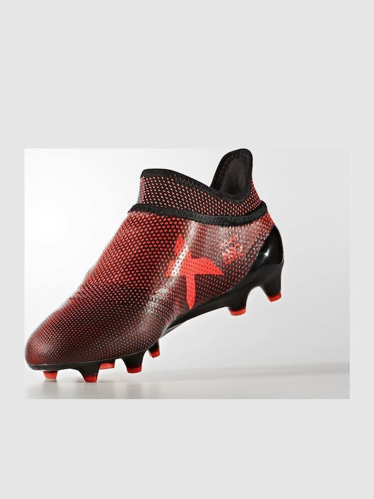 X 17+ Purespeed Firm FG Kinder Fußballschuhe und Stollenschuhe mit Tappen Schwarz