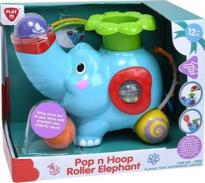 Playgo Tier Ελεφαντάκι Pop N Hoop Roller mit Musik für 12++ Monate