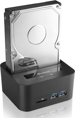Sharkoon QuickPort XT HC Pro Dockingstation Festplatten SATA 2.5" / 3.5" mit USB 3.0 Verbindung