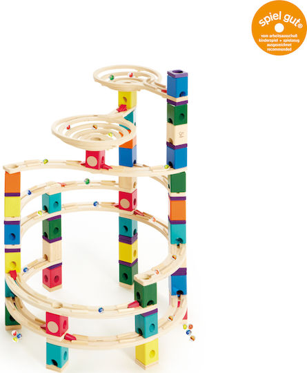 Hape Jucărie de Construcție din Lemn Quadrilla Marble Run Cyclone pentru Copii 4+ ani+ Ani