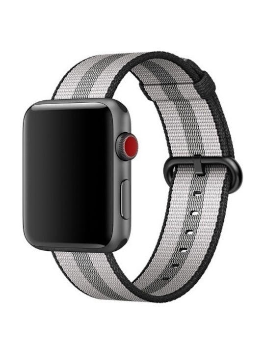 Apple 42mm Black Stripe Woven Nylon Каишка Черен (Apple Watch 44/45/46mm/Ultra 49mm) Apple 42mm Black Stripe Woven Nylon Каишка Черен (Apple Watch 44/45/46mm/Ultra 49mm)