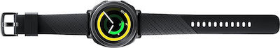 Samsung Gear Sport Aluminium 44mm Αδιάβροχο Smartwatch με Παλμογράφο (Μαύρο)