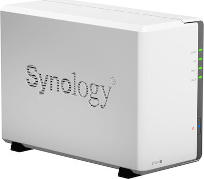 Synology DiskStation DS218J NAS Tower with 2 Number of Spit for HDD/SSD