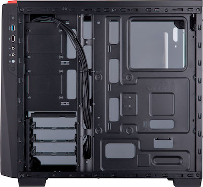 Corsair Carbide Spec-04 Tempered Glass Gaming Midi Tower Κουτί Υπολογιστή με Πλαϊνό Παράθυρο Black/Red