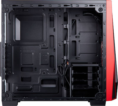 Corsair Carbide Spec-04 Tempered Glass Gaming Midi Tower Κουτί Υπολογιστή με Πλαϊνό Παράθυρο Black/Red