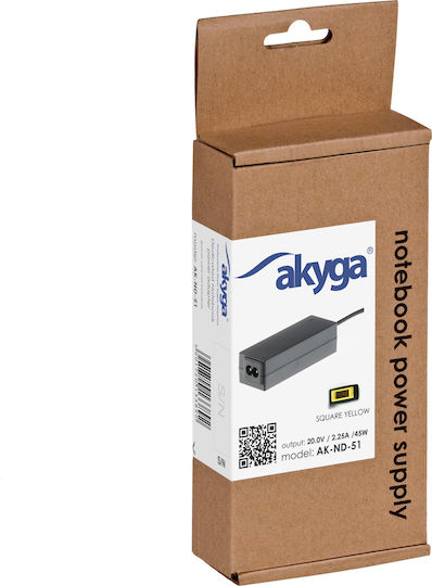 Akyga Universal Laptop Charger 45W 20V 2.25A without Power Cord