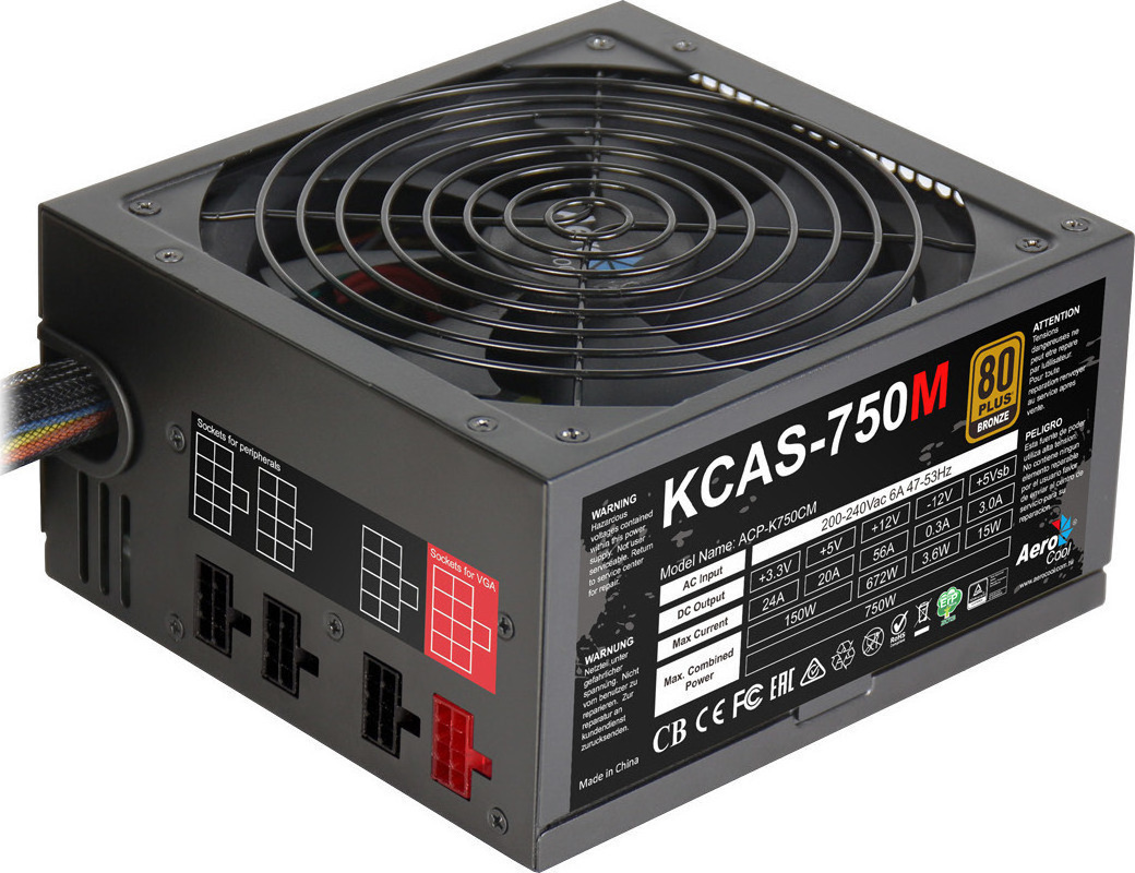 Блок питания aerocool kcas 750w kcas 750m обзор