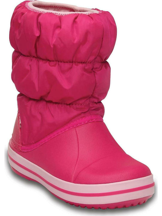 Winter Puff Anatomical Kids Snow Boots Fuchsia