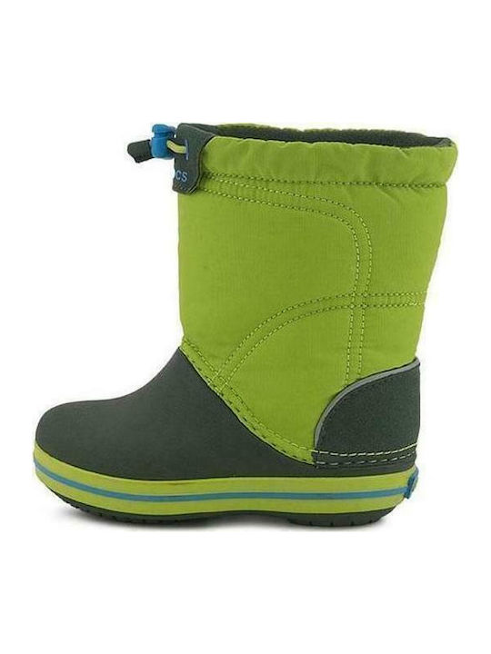 Crocs Παιδικές Γαλότσες LodgePoint Boot Πράσινες