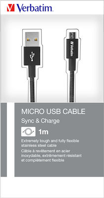 Verbatim 1m Spiral USB 2.0 to micro USB Cable (48863)