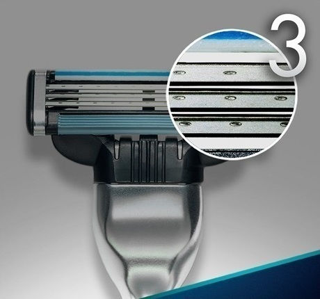 Gillette Mach3 Резервни глави с 3 остриета и лубрикантна лента 4бр