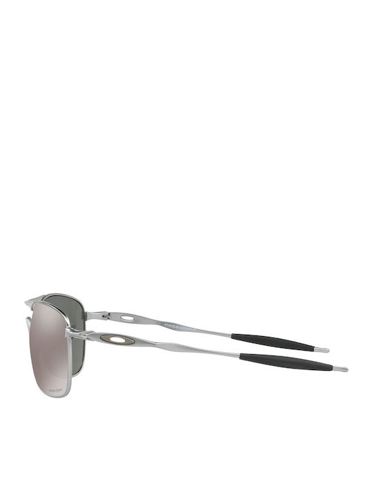 Oakley Crosshair Мъжки Слънчеви Очила с Сребърна Пластмасова Рамка и Черен Поляризиран Огледален Стъклен Филтър OO4060-22