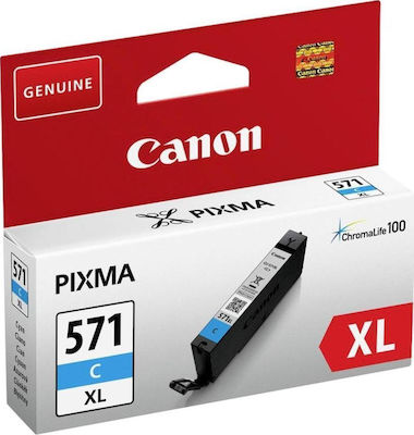 Canon CLI-571XL Μελάνι Εκτυπωτή InkJet Κυανό (0332C001)