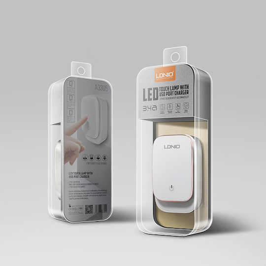 Ldnio Φορτιστής Χωρίς Καλώδιο με 3 Θύρες USB-A 17W Λευκός (A3305)