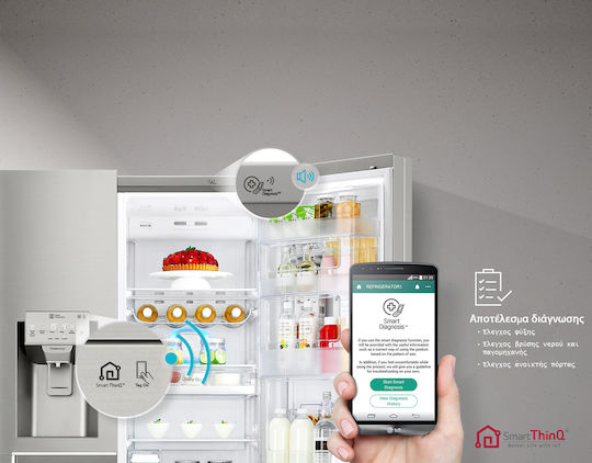 LG 625lt NoFrost Î179xL91.2xA73.8cm. Inox GSL760PZUZ