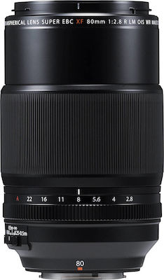 Fujifilm Crop Φωτογραφικός Φακός XF 80mm f/2.8 R LM OIS WR Telephoto / Macro για Fujifilm X Mount Black