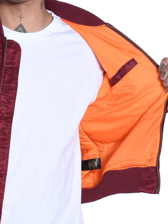 MA-1 VF 59 Men's Winter Bomber Jacket Burgundy