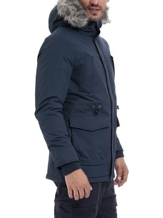 -TT610 3 in 1 Winter Jacket Parka Waterproof and Windproof Navy Blue
