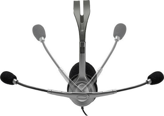 Logitech H110 On Ear Multimedia Headphone with Microphone 3.5mm Jack Gray