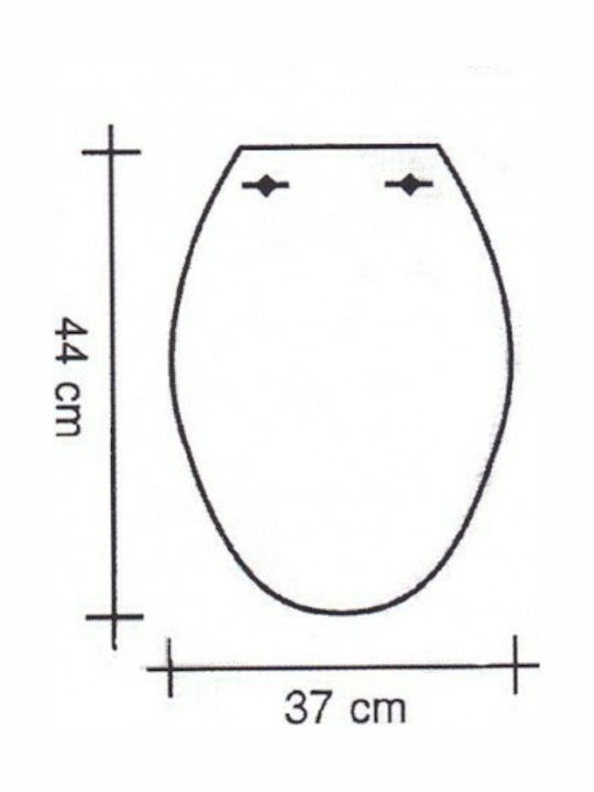 Bega Plast Atlantis No.1 Καπάκι Λεκάνης Πλαστικό 43x36.50cm Λευκό