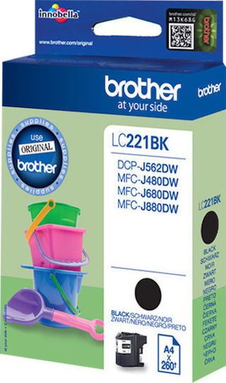 Brother LC221 Original InkJet Printer Ink Black (LC-221BK)