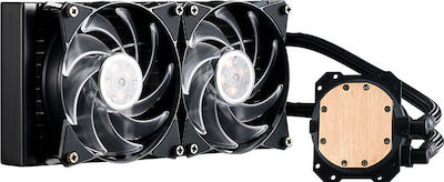 CoolerMaster MasterLiquid ML240L RGB Υδρόψυξη Επεξεργαστή Διπλού Ανεμιστήρα 120mm για Socket AM4/115x