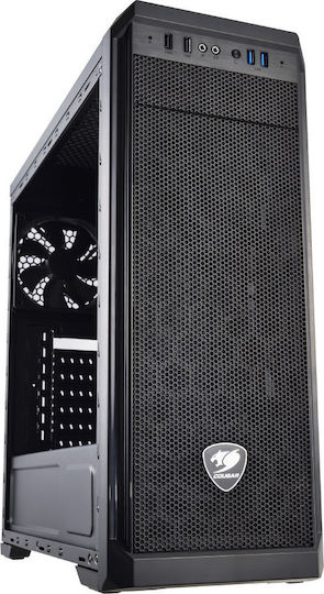 Cougar MX330-G Midi Tower Κουτί Υπολογιστή με Πλαϊνό Παράθυρο Μαύρο