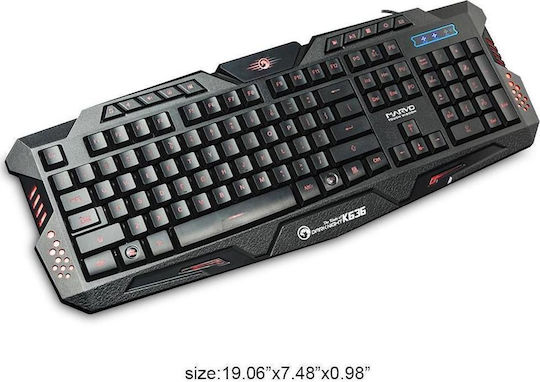 Marvo K636 Гейминг Клавиатура с Подсветени клавиши (Английски US) Черен