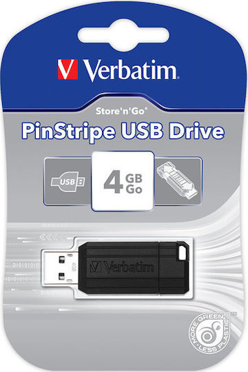Verbatim PinStripe 4GB USB 2.0 Stick Black