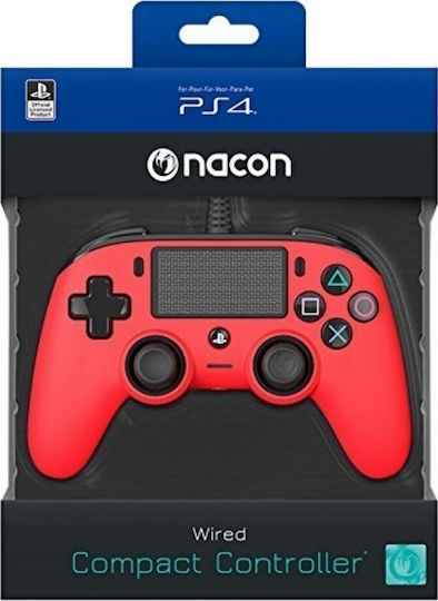 Nacon Wired Compact Controller für PS4 Red