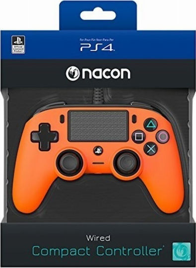 Nacon Wired Compact Controller for PS4 Orange