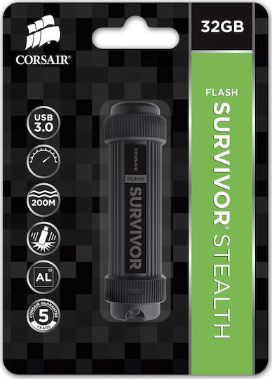 Corsair Flash Survivor Stealth 32GB USB 3.0 Stick Black