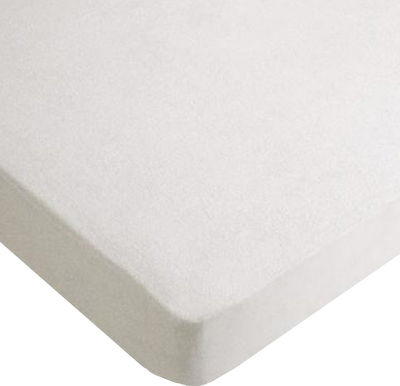 La Luna Single Waterproof Terry Mattress Cover Fitted Acqua White 100x200+30cm