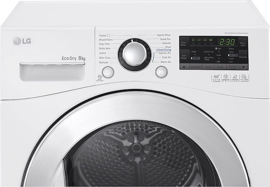 LG RC8055AH2M Στεγνωτήριο 8kg με Αντλία Θερμότητας