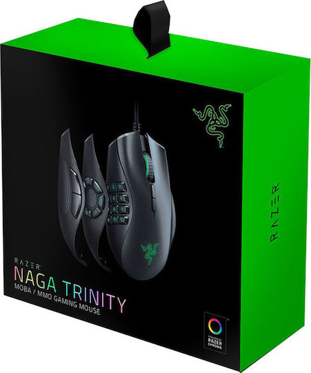 Razer Naga Trinity RGB Gaming Ποντίκι 16000 DPI Μαύρο
