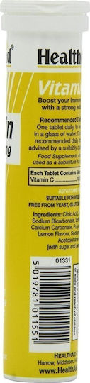 Health Aid Vitamin C Vitamin for Immune System Boost, the Skin & Antioxidant Action 1000mg Lemon 20 eff. tabs